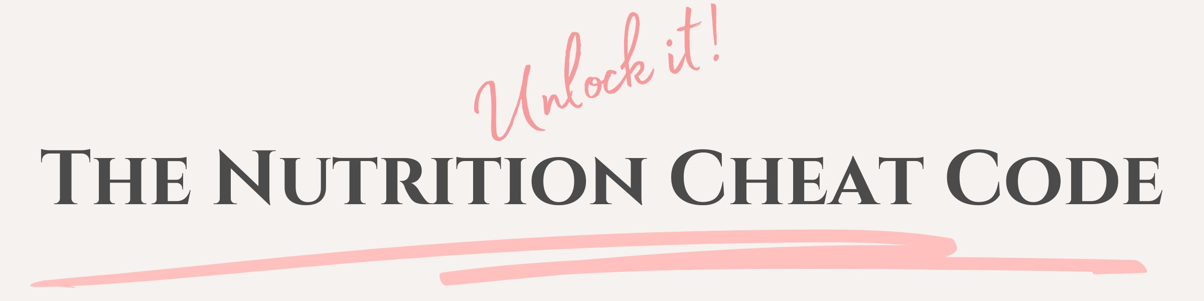 Nutrition Cheat Code